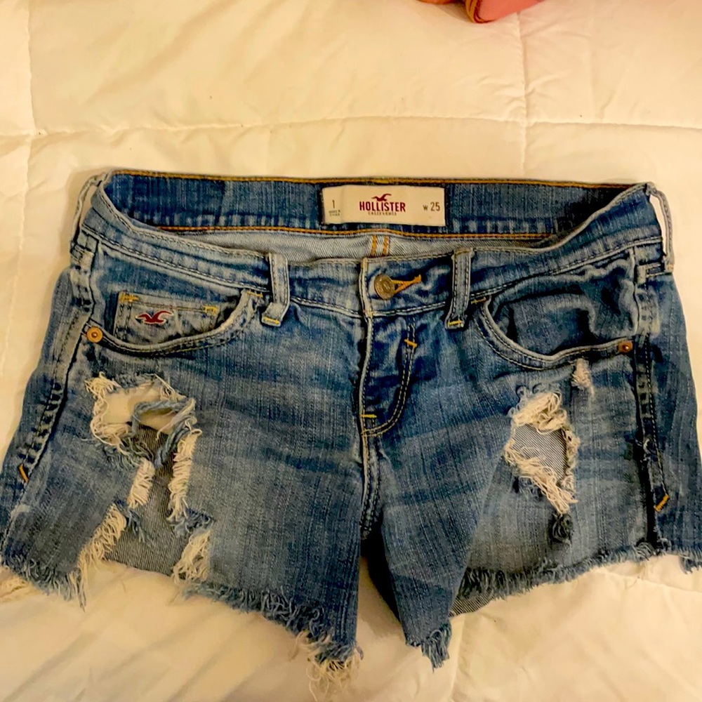 Heavily Distressed Hollister Shorts